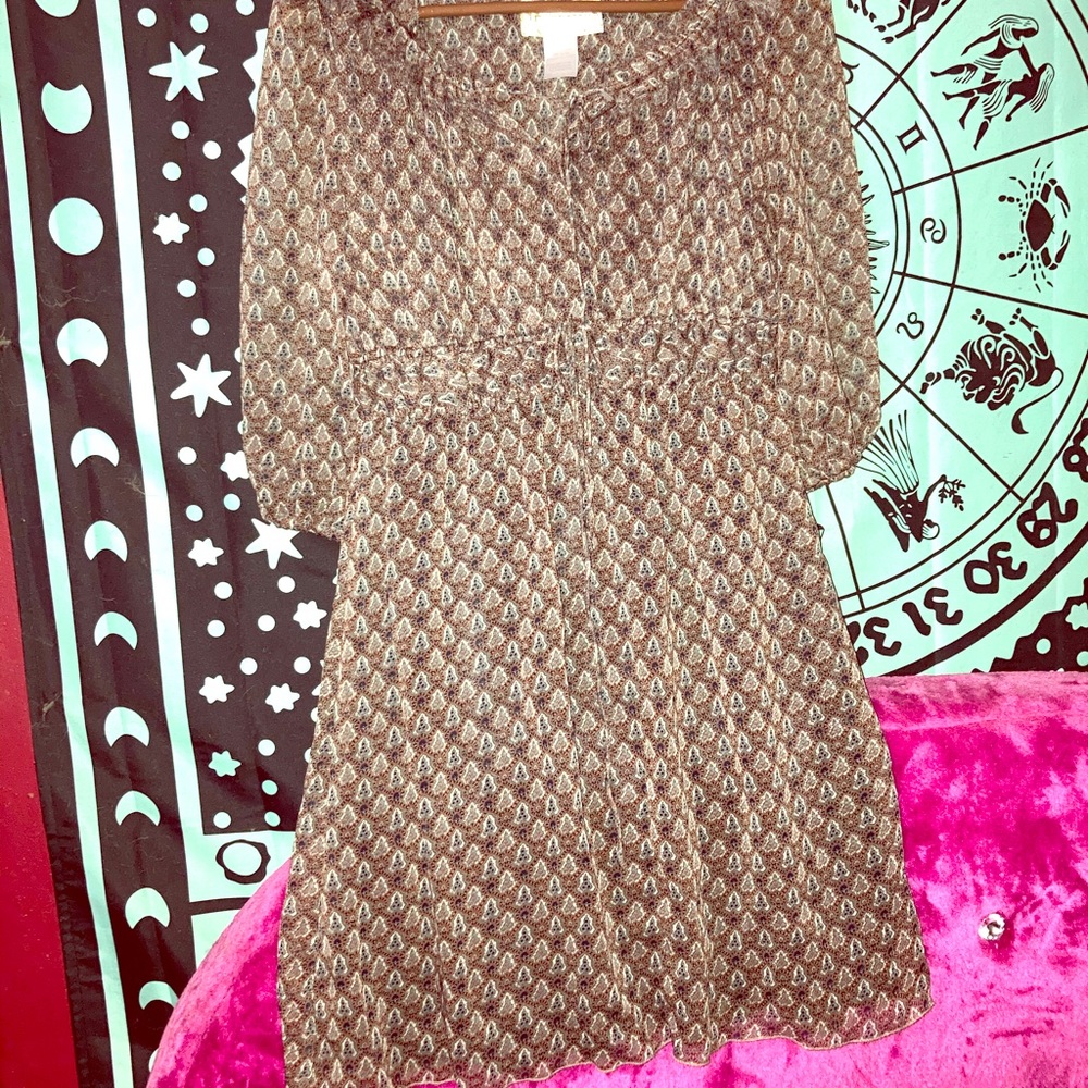Francesca’s Size Small Brown Paisley Dress Small